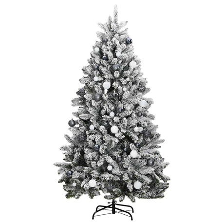 VidaXL Künstlicher Weihnachtsbaum mit Scharnieren 300 LEDs und Weihnachtskugeln 180 cm