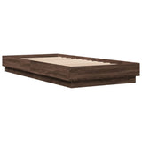 Vidaxl bedframe met led-verlichting bruin eikenkleurig 100x200 cm