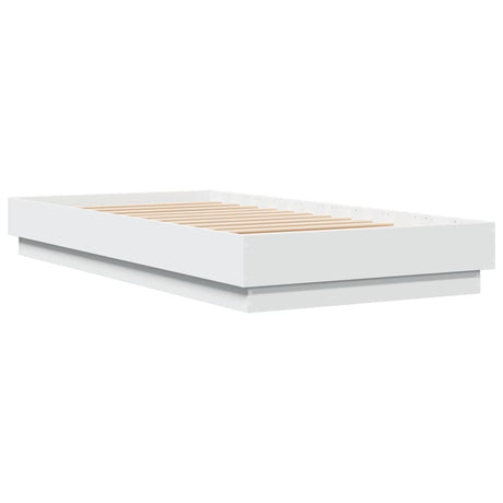 Vidaxl bedframe met led-verlichting wit 75x190 cm