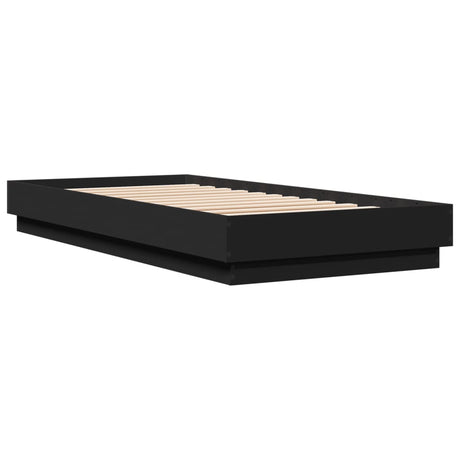 Vidaxl bedframe bewerkt hout zwart 100x200 cm