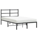 Vidaxl bedframe met hoofdbord metaal zwart 120x190 cm