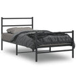 Vidaxl bedframe met hoofd- en voeteneinde metaal zwart 100x200 cm
