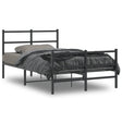 Vidaxl bedframe met hoofd- en voeteneinde metaal zwart 120x190 cm