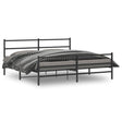 Vidaxl bedframe met hoofd- en voeteneinde metaal zwart 180x200 cm