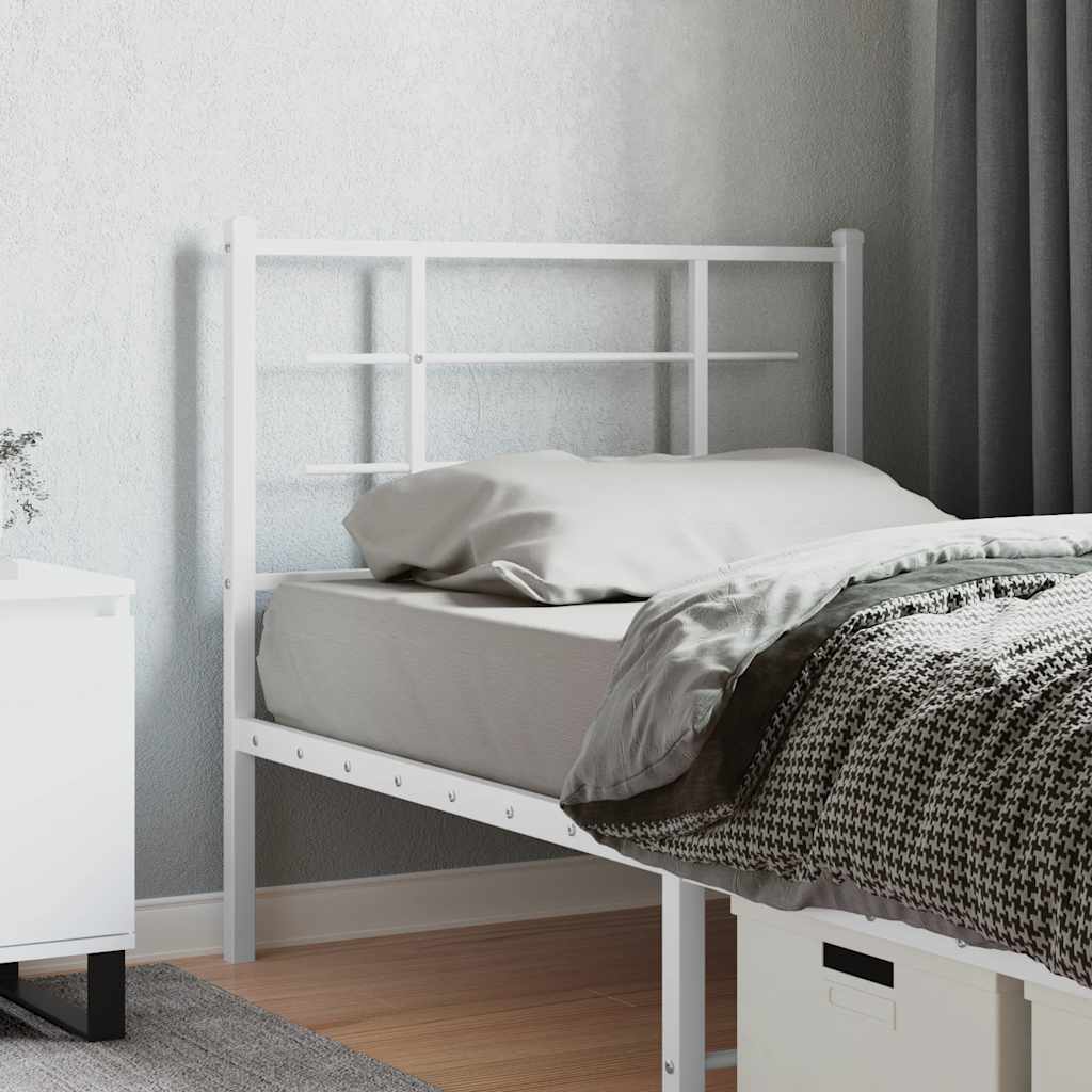 Vidaxl vervangend hoofdbord 100 cm metaal wit
