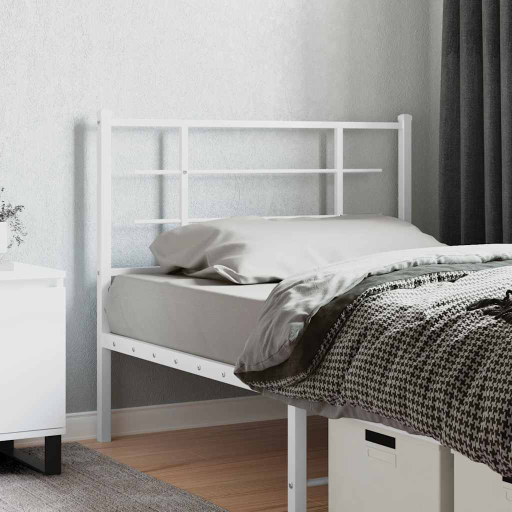 Vidaxl vervangend hoofdbord 107 cm metaal wit