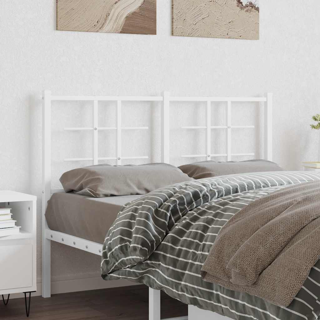 Vidaxl vervangend hoofdbord 120 cm metaal wit