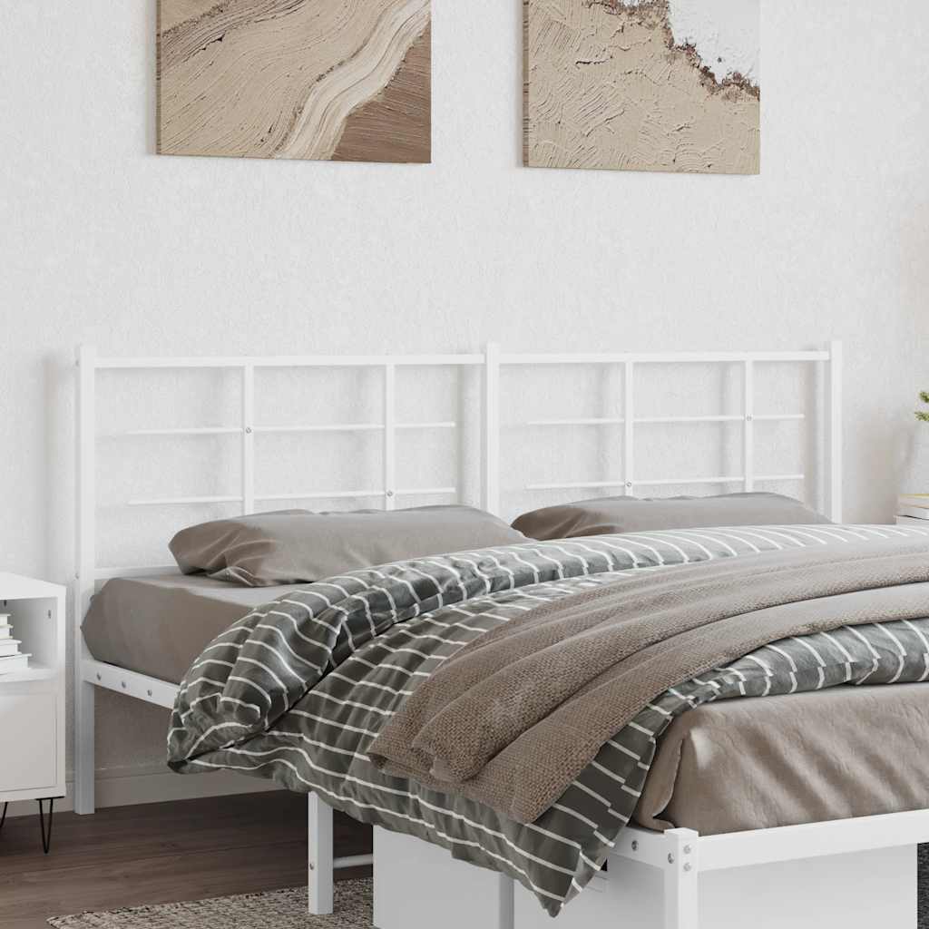 Vidaxl vervangend hoofdbord 193 cm metaal wit