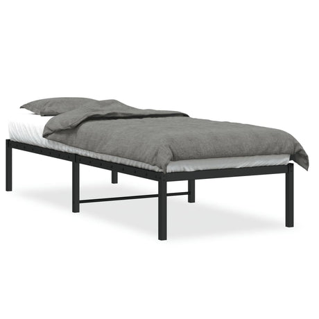 Vidaxl bedframe metaal zwart 75 x 190 cm