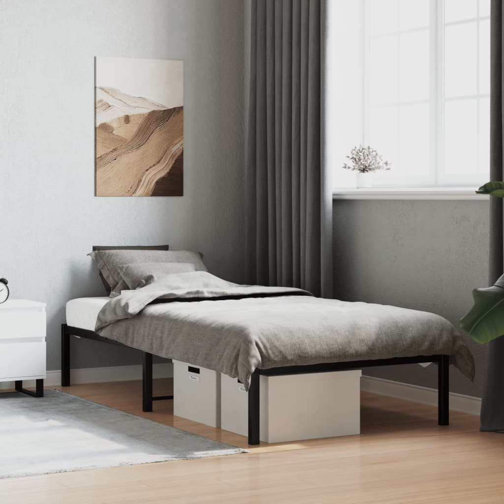 Vidaxl bedframe metaal zwart 90x200 cm
