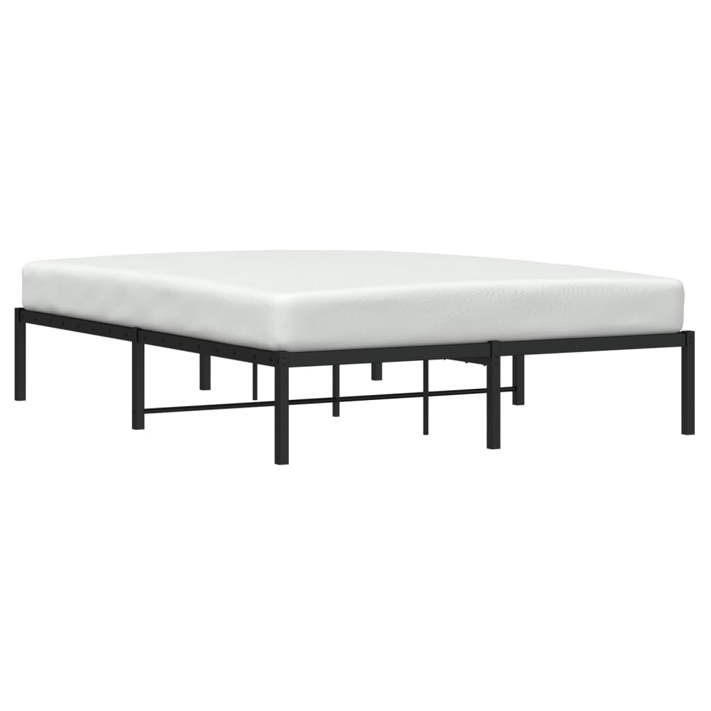 Vidaxl bedframe metaal zwart 135x190 cm