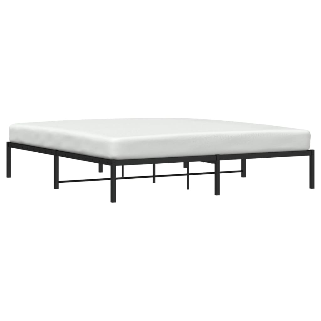 Vidaxl bedframe metaal zwart 183x213 cm