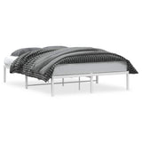 Vidaxl bedframe metaal wit 135x190 cm