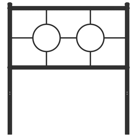 Vidaxl vervangend hoofdbord 75 cm metaal zwart