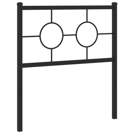 Vidaxl vervangend hoofdbord 80 cm metaal zwart