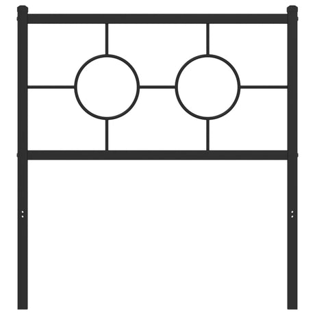 Vidaxl vervangend hoofdbord 80 cm metaal zwart