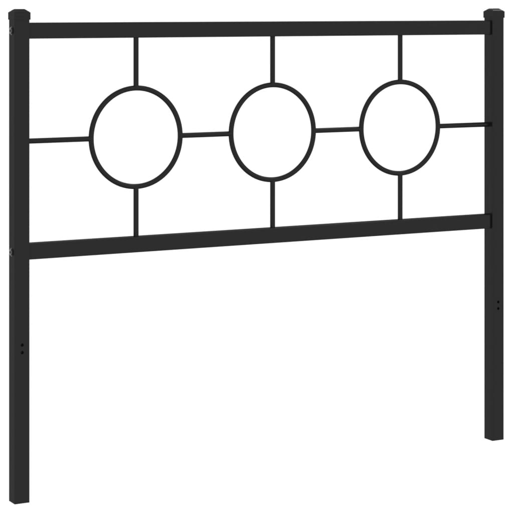Vidaxl vervangend hoofdbord 107 cm metaal zwart