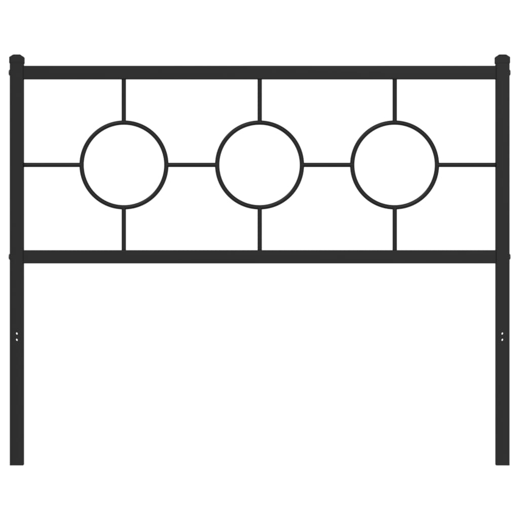Vidaxl vervangend hoofdbord 107 cm metaal zwart