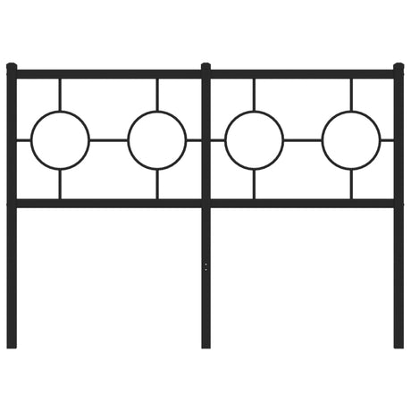 Vidaxl vervangend hoofdbord 120 cm metaal zwart