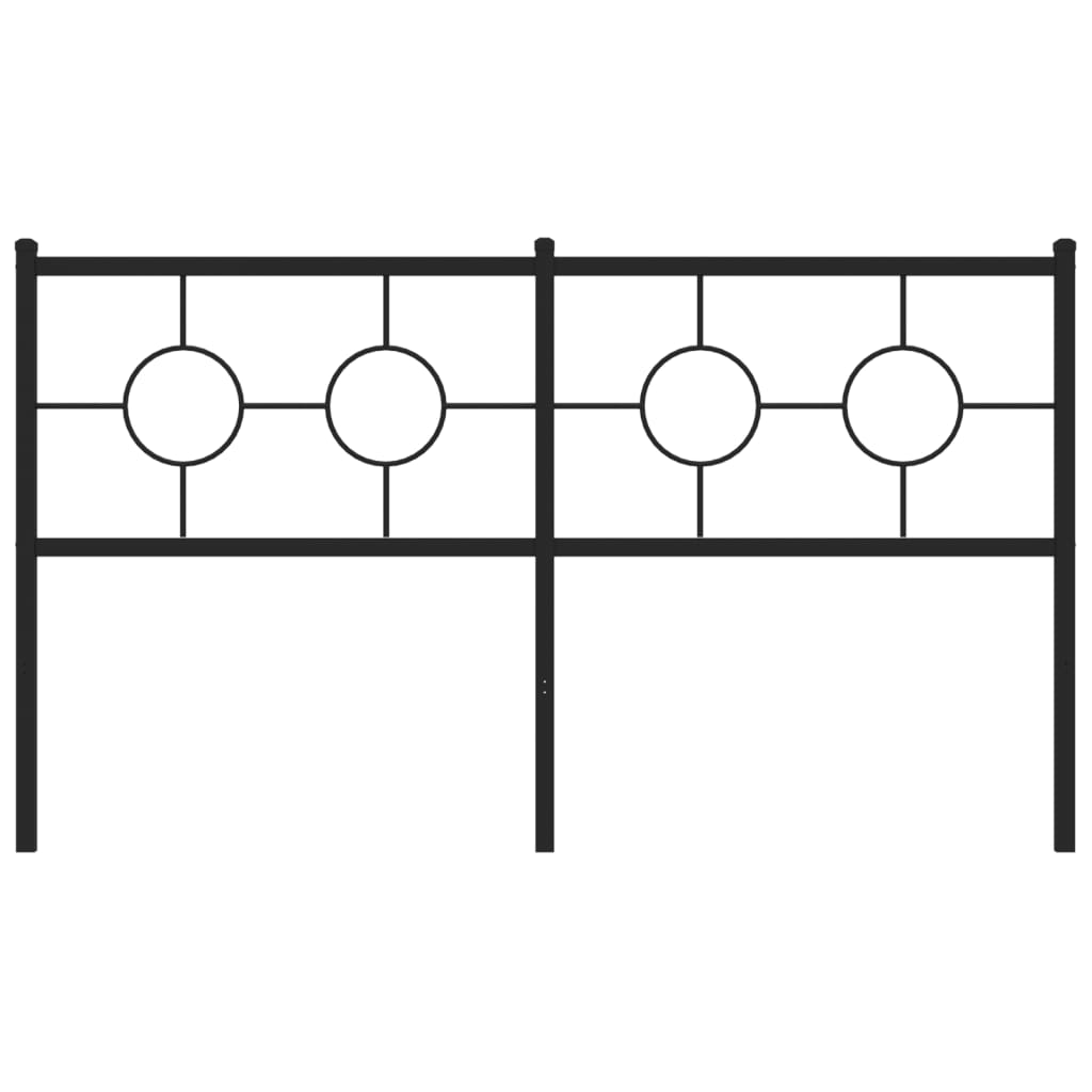 Vidaxl vervangend hoofdbord 150 cm metaal zwart