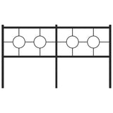 Vidaxl vervangend hoofdbord 150 cm metaal zwart