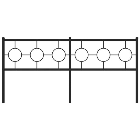 Vidaxl vervangend hoofdbord 180 cm metaal zwart