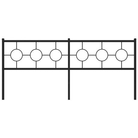 Vidaxl vervangend hoofdbord 200 cm metaal zwart