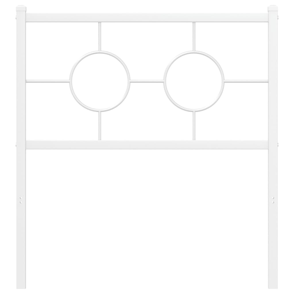 Vidaxl vervangend hoofdbord 80 cm metaal wit