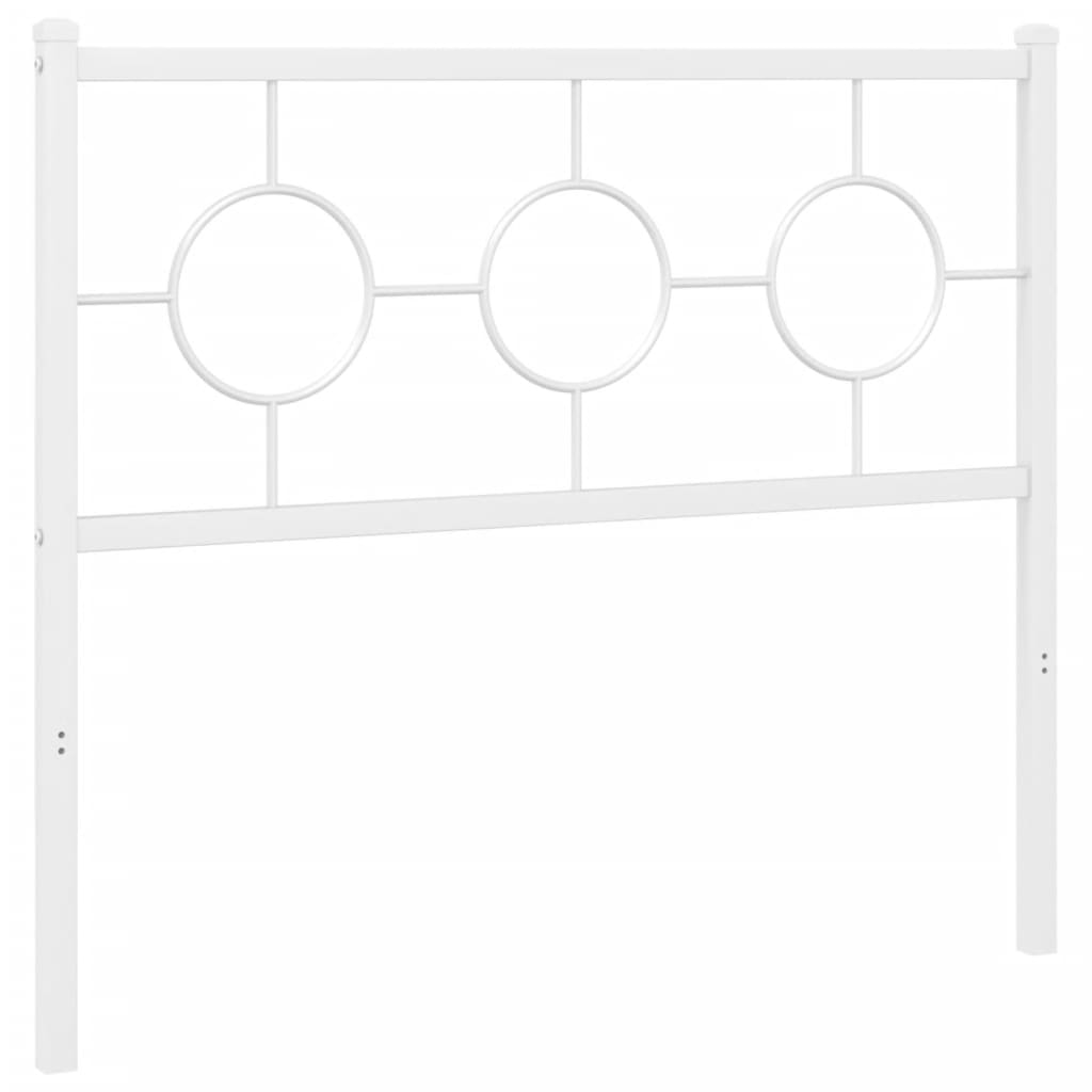Vidaxl vervangend hoofdbord 100 cm metaal wit