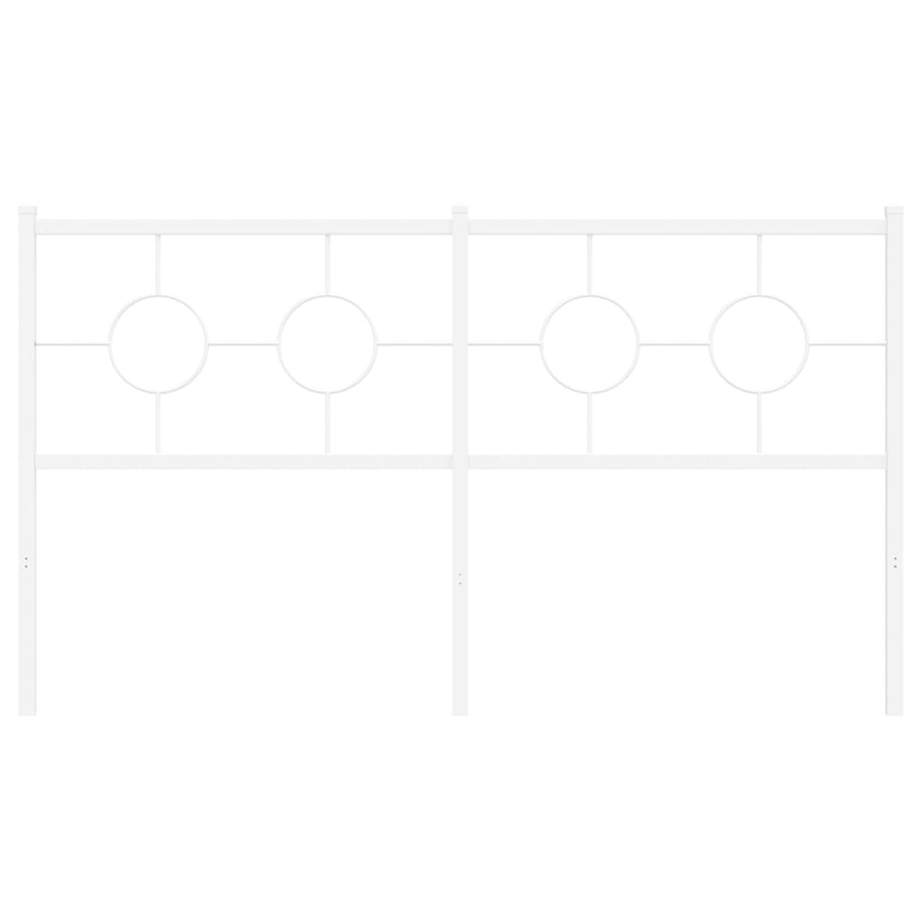 Vidaxl vervangend hoofdbord 160 cm metaal wit
