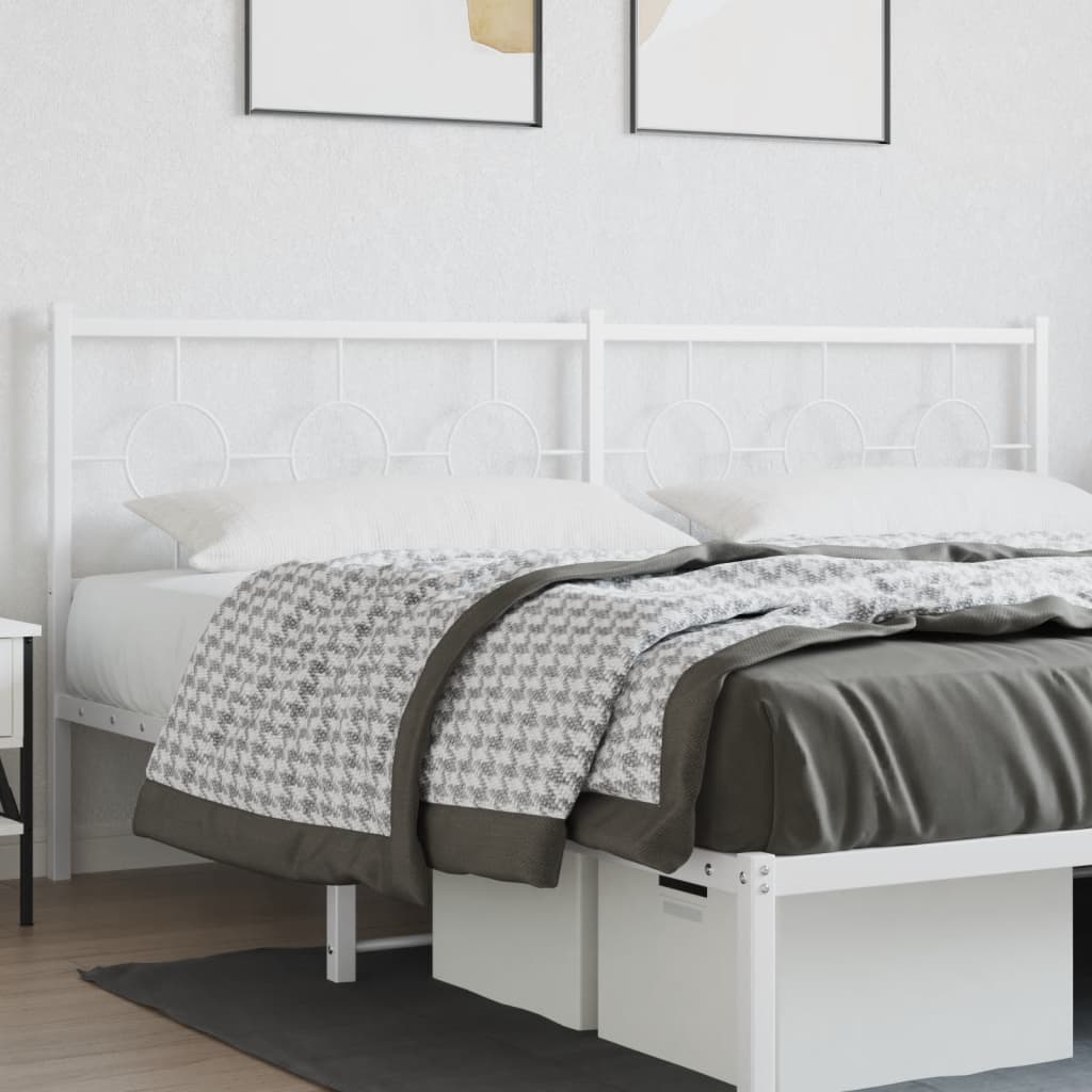 Vidaxl vervangend hoofdbord 193 cm metaal wit