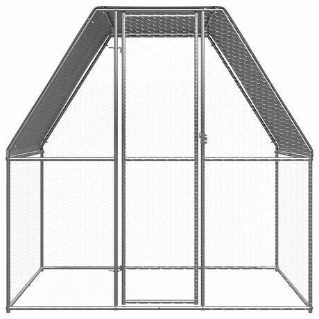VidaXL Hühnerkäfig 2x2x2 m aus verzinktem Stahl, Silber und Grau