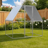 VidaXL Hühnerkäfig 2x2x2 m aus verzinktem Stahl, Silber und Grau