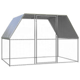 VidaXL Hühnerkäfig 3x2x2 m aus verzinktem Stahl, Silber und Grau