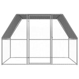 VidaXL Hühnerkäfig 3x2x2 m aus verzinktem Stahl, Silber und Grau