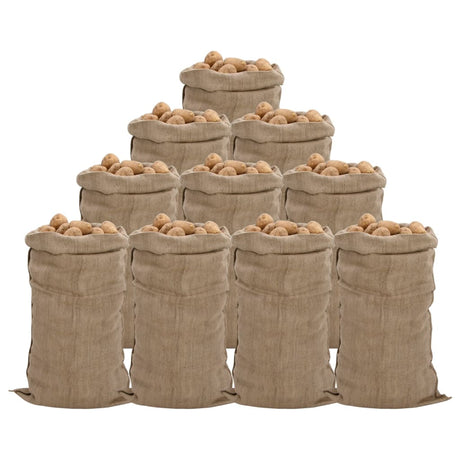VidaXL Jutebeutel 10 Stück 65x135 cm 100% Jute 340 g m²
