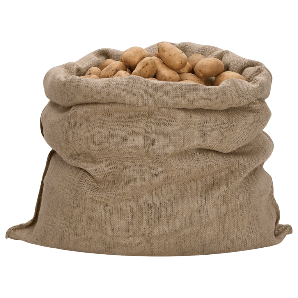 Vidaxl Jute -Taschen 10 Stück 340 g m² 100x110 cm 100% Jute
