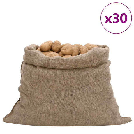 VidaXL Jutebeutel 30 Stück 220 g m² 100x110 cm 100 % Jute