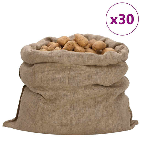 VidaXL Jutebeutel 30 Stück 340 g m² 100x110 cm 100 % Jute