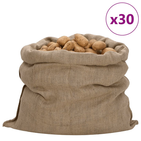 VidaXL Jutebeutel 30 Stück 340 g m² 100x110 cm 100 % Jute