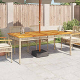 Vidaxl tuintafel 180x90x75 cm poly rattan en acaciahout beige