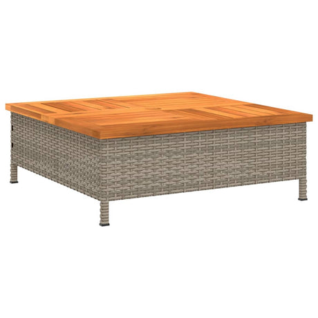 Vidaxx Sonnenschirmständerabdeckung 70x70x25 cm Polyrattan Akazienholz grau