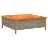 Vidaxx Sonnenschirmständerabdeckung 70x70x25 cm Polyrattan Akazienholz grau