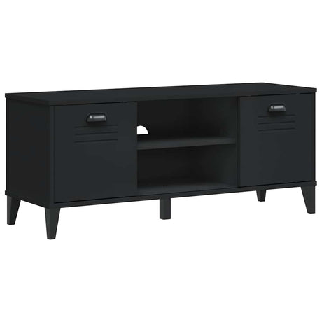 VidaXL Schuhbank Viking 106x35x45 cm lackiertes Holz schwarz