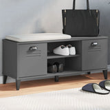 Vidaxl Schuhbank Viken 106x35x45 cm Holzwerkstoff Anthrazitgrau