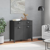 Vidaxl dressoir viken 80x40x80 cm bewerkt hout antracietgrijs