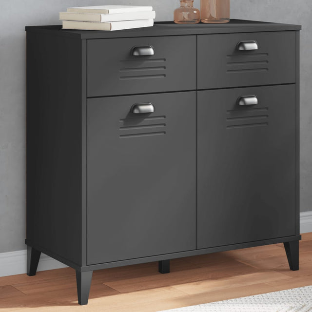 Vidaxl dressoir viken 80x40x80 cm bewerkt hout antracietgrijs