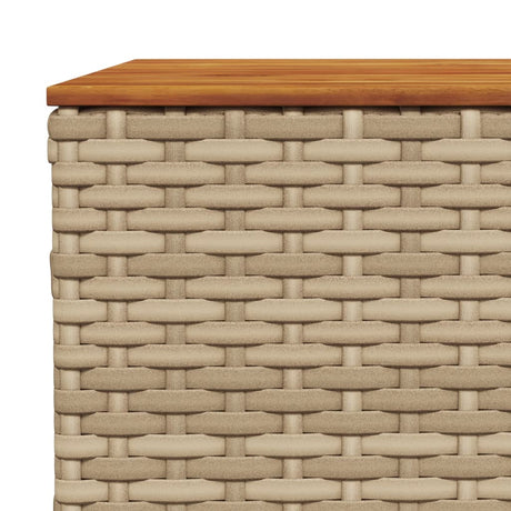 Vidaxl tuintafel 55x55x36 cm poly rattan en acaciahout beige