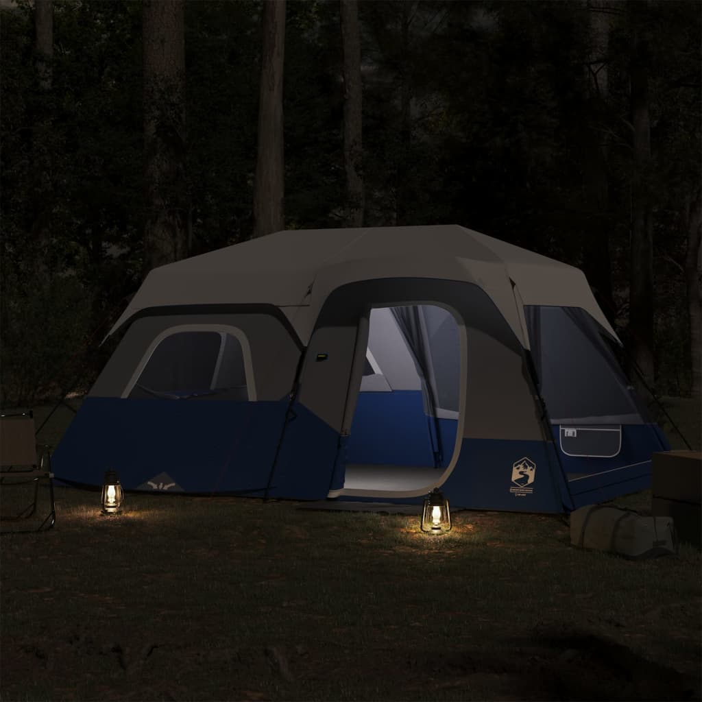 VidaXL Zelt 9-Personen wasserdicht mit hellgrüner LED