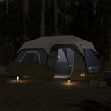VidaXL Zelt 9-Personen wasserdicht mit hellblauer LED